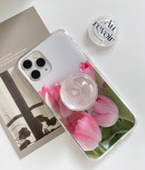 ピンクチューリップAアイフォンケース(ジェリーハード)/[jellhard case] pink tulip A