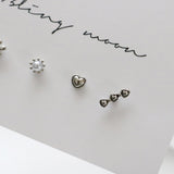 ミニハートボールピアスセット / [4 set] mini heart ball piercing set