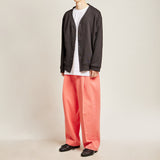 Vネックワッフルカーディガン/DAMP V-NECK WAFFLE CARDIGAN_BLACK