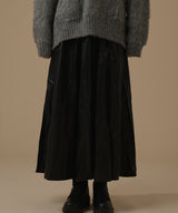 TEXTURE LEATHER SKIRT