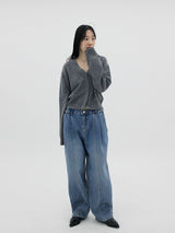 グランドVネックウールカーディガン / Grand V-neck wool cardigan (8color)