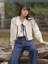 Petite Ribbon Knit Vest (2colors)