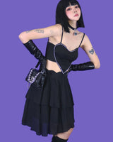 パンクラバーハートレザーチョーカー/punk lover♡ heart leather choker