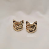 キャットフェイスピアス / Melbie The Cat Series - Cat Face Piercing (Gold)