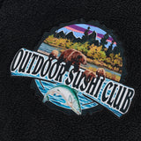 グラフィックフリースジャケット/GRAPHIC FLEECE JACKET BLACK (6698687922294)