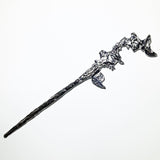 Silver black cubic geometry ornamental hairpin