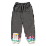 21 FLAME WIDE HEAVY SWEAT JOGGER PANTS PURPLE / BLACK (6622946754678)