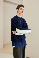 エルボーセクションヘビーカーディガン/ELBOW SECTION HEAVY CARDIGAN NAVY