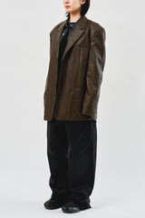 Over Single Leather Jacket (3color)