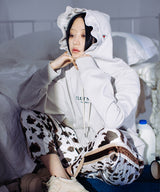 0 4 oversize ruffle hoodie - OATMEAL (4642323267702)
