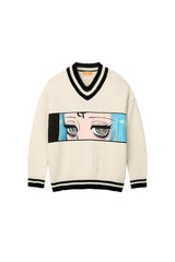 09ヘルガールケーブルニット / 0 9 hell girl cable knit (4579935682678)