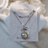  Rainbow Heart Princess Necklace (Jung Wooyeon, Rocket Punch Sohee Necklace)