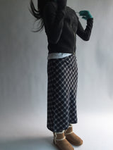 Turtleneck ribbed zip-up