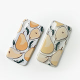 アペアホワイト スマートフォンケース/A Pear White (Galaxy) Glossy Hard Case