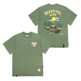 22 BEAUTIFUL LIFE OVERSIZED T-SHIRTS LIGHT PURPLE / JUNGLE GREEN (6692810457206)