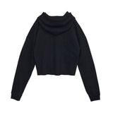 オールインワンクロップドフーディ/FL All-in-One Cropped Hoodie (4 colors)