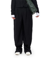 ヘムボタンパンツ / Hem Button Trousers (Black)