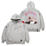 マップオーバーサイズヘビーフーディ/MUP OVERSIZED HEAVY SWEAT HOODIE MELANGE / BLACK