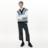 Cutting Point Vest [Blue Tweed] (6612236140662)