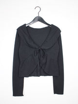 ラッフルカラーカーディガン/Ruffle collar cardigan (3color)