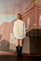 ケーブルニットベスト / 25P CABLE KNIT VEST_CREAM
