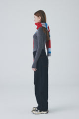 カラーストライプマフラー / Color Stripe Muffler [Red]