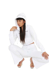 ラインストーンフーディージップアップ/Rhinestone Hoodie Zip-up (4164279828598)