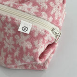 TERRY ZIPPER POUCH_PINK FLOWER