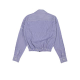 リムーバブルストラップクロップシャツ/[UNISEX] Removable Strap Cropped Shirt (STRIPE)