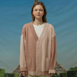 Tone on tone mix cardigan (6541955268726)