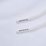 OUTLINE PRINTING LOGO TRAINING PANTS WHITE