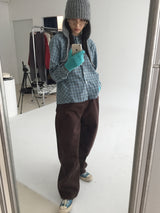 カラードコットンワイドパンツ
