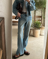 Lavender denim pants (2 color) (6694657327222)