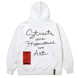 レターグラフオーバーサイズドヘビースウェットフーディー / 22 LETTER GRAPH OVERSIZED HEAVY SWEAT  HOODIE WHITE MELANGE / LIGHT KHAKI