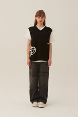 キルシードゥードゥルチェリーベスト／DOODLE CHERRY VEST [BLACK] (6697591799926)