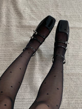 heart point stocking (black)