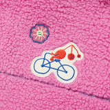 KIRSH X MISAKI KAWAI FLEECE MIX PATCH STADIUM JACKET [PINK]