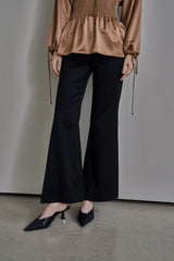 ブーツカットウールパンツ/BOOT-CUT WOOL PANTS_BLACK