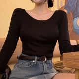 [BELLIDE MADE] スウィングリブクロップド長袖Tシャツ