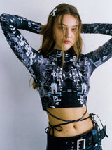 ネオンクロスカットアウトトップ/0 5 neon cross cut out top