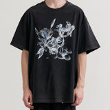 FLOWER PIGMENT T-SHIRT (BLACK)