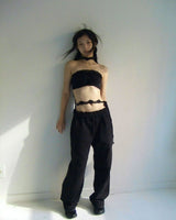 LACE SWEATPANTS BLACK