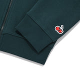 スモールチェリークロップフーディージップアップ／SMALL CHERRY CROP HOODIE ZIP UP [DARK GREEN]