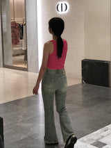 Hera boots cut denim pants 