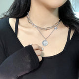 ビッグチェーンチョーカーレイヤードネックレス / Big Chain Choker Layered Necklace