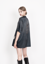 サテンオーバーサイズTシャツ / SATIN OVERSIZE T-SHIRT #LEGACY