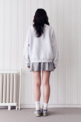 Lettering Round Neck Sweatshirt (W-MELANGE)