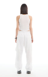 VOLUME CARGO PANTS_WHITE