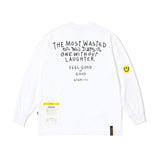 LAUGHTER LONG SLEEVES T-SHIRTS WHITE / BLACK (6624162840694)
