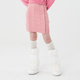 スモールチェリーボタンニットスカート／SMALL CHERRY BUTTON KNIT SKIRT [PINK]